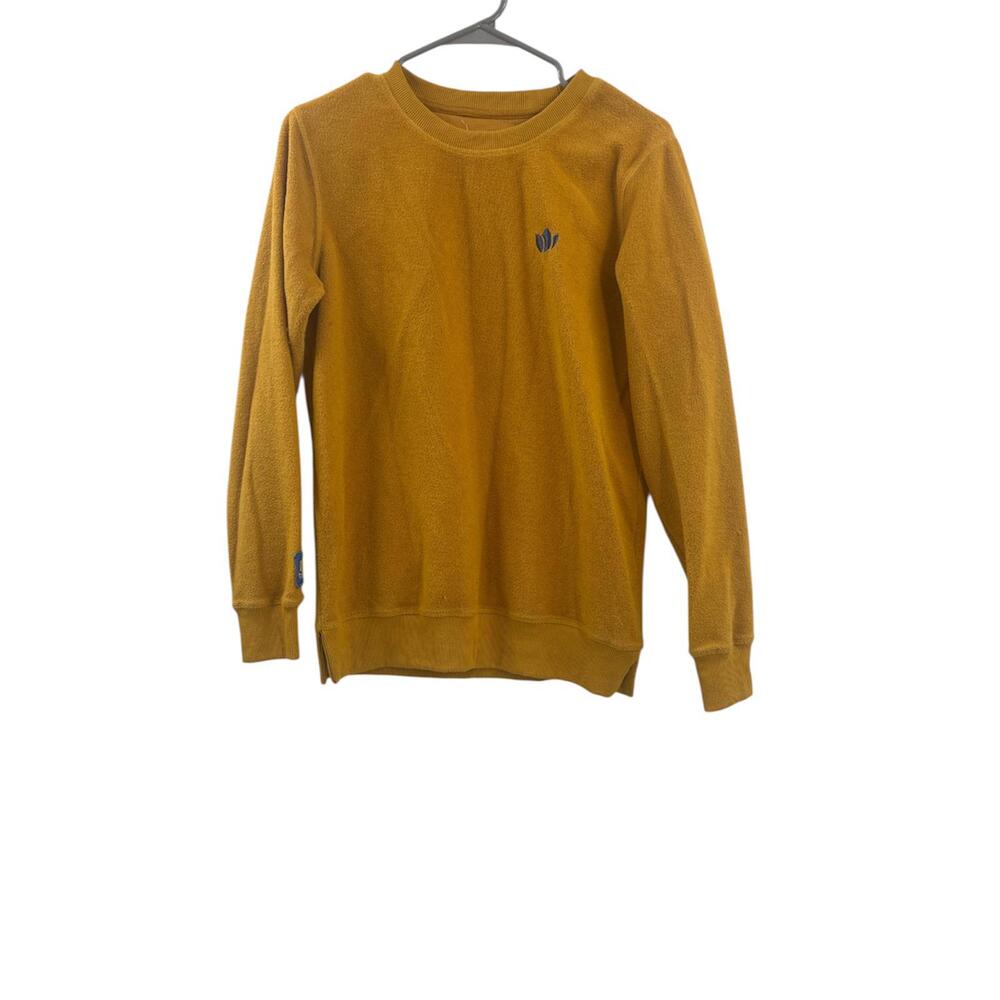 Dutch Bros Mustard Yellow Long Sleeve Crew Neck Sweater